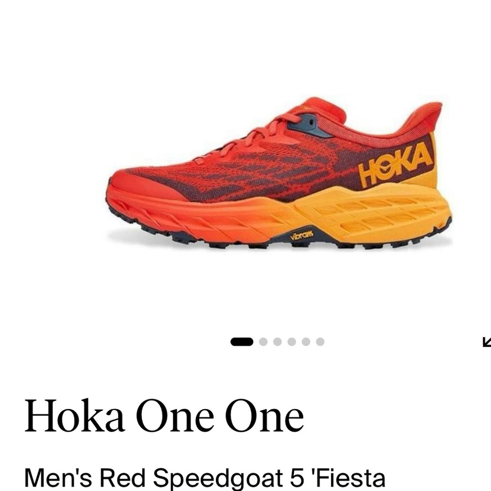 Hoka Red and Black Men's Sneakers